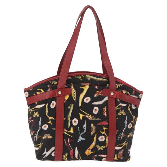 Salvatore Ferragamo Tragetasche Canvas Schwarz Gold Orig 183829