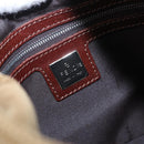 FENDI Mamma Baguette Shoulder Bag Corduroy Brown Silver Auth 183834-17