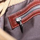 FENDI Mamma Baguette Shoulder Bag Corduroy Brown Silver Auth 183834-21