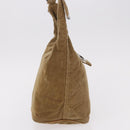 FENDI Mamma Baguette Shoulder Bag Corduroy Brown Silver Auth 183834-5