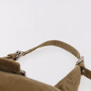 FENDI Mamma Baguette Shoulder Bag Corduroy Brown Silver Auth 183834-8