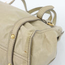 Miu Miu Tote Bag Leather Green Gold Auth 183837SAM-9