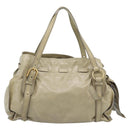 Miu Miu Tote Bag Leather Green Gold Auth 183837SAM-2
