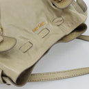 Miu Miu Tote Bag Leather Green Gold Auth 183837SAM-6