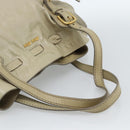 Miu Miu Tote Bag Leather Green Gold Auth 183837SAM-7