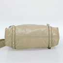 Miu Miu Tote Bag Leather Green Gold Auth 183837SAM-5