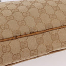 GUCCI GG Canvas Handtasche Beige Silber 113015 Auth 183839A-10