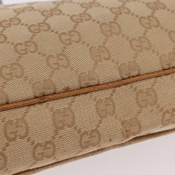 GUCCI GG Canvas Handtasche Beige Silber 113015 Auth 183839A
