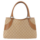 GUCCI GG Canvas Handtasche Beige Silber 113015 Auth 183839A-2