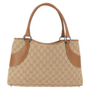 GUCCI GG Canvas Handtasche Beige Silber 113015 Auth 183839A-3