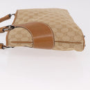 GUCCI GG Canvas Handtasche Beige Silber 113015 Auth 183839A-5