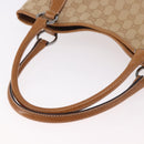 GUCCI GG Canvas Handtasche Beige Silber 113015 Auth 183839A-7