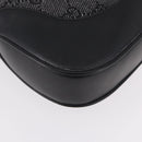 GUCCI GG Canvas Jackie Shoulder Bag Black Silver 00963 Auth 183840V-11