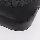 GUCCI GG Canvas Jackie Shoulder Bag Black Silver 00963 Auth 183840V-12