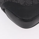 GUCCI GG Canvas Jackie Shoulder Bag Black Silver 00963 Auth 183840V-13