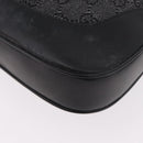 GUCCI GG Canvas Jackie Shoulder Bag Black Silver 00963 Auth 183840V-14