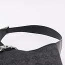GUCCI GG Canvas Jackie Shoulder Bag Black Silver 00963 Auth 183840V-8
