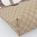 GUCCI GG Supreme Tote Bag PVC Beige Gold 211138 Auth 183842A-11