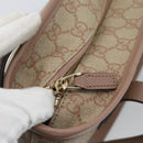 GUCCI GG Supreme Tote Bag PVC Beige Gold 211138 Auth 183842A-15
