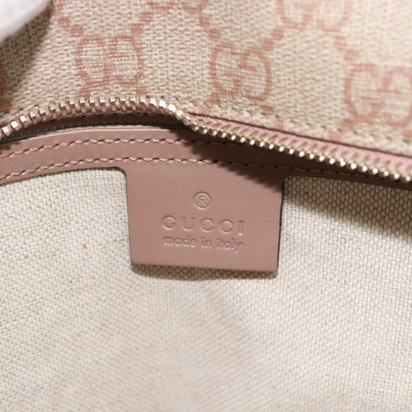 GUCCI GG Supreme Tote Bag PVC Beige Gold 211138 Auth 183842A