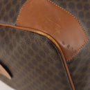 CELINE Macadam Canvas Boston Bag PVC Leather Brown Gold Auth 183843A-9