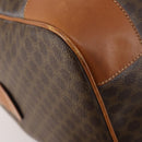 CELINE Macadam Canvas Boston Bag PVC Leather Brown Gold Auth 183843A-16