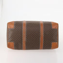 CELINE Macadam Canvas Boston Bag PVC Leather Brown Gold Auth 183843A-5