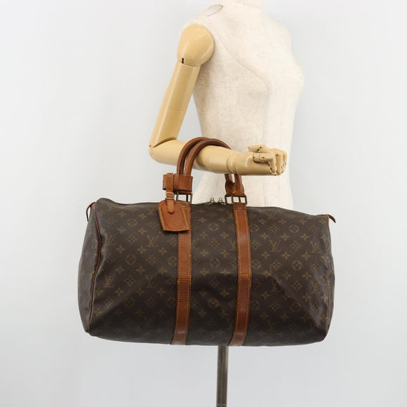 LOUIS VUITTON Monogram Keepall 50 Boston tas M41426 LV Auth 183845