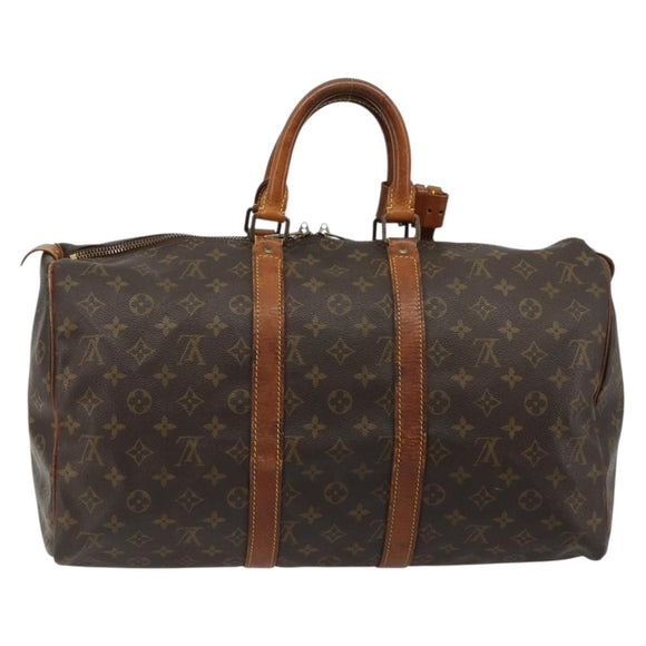 LOUIS VUITTON Monogram Keepall 50 Boston tas M41426 LV Auth 183845