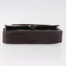 Christian Dior Shoulder Bag Leather Brown Gold Auth 183849-6