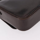 Christian Dior Shoulder Bag Leather Brown Gold Auth 183849-15