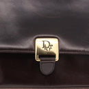 Christian Dior Shoulder Bag Leather Brown Gold Auth 183849-17