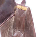 Christian Dior Shoulder Bag Leather Brown Gold Auth 183849-20
