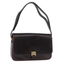 Christian Dior Shoulder Bag Leather Brown Gold Auth 183849-1