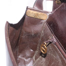 Christian Dior Shoulder Bag Leather Brown Gold Auth 183849-21