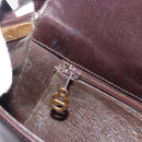 Christian Dior Shoulder Bag Leather Brown Gold Auth 183849-22