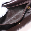 Christian Dior Shoulder Bag Leather Brown Gold Auth 183849-12