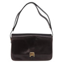 Christian Dior Shoulder Bag Leather Brown Gold Auth 183849-13