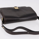 Christian Dior Shoulder Bag Leather Brown Gold Auth 183849-7