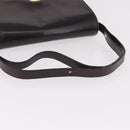 Christian Dior Shoulder Bag Leather Brown Gold Auth 183849-8