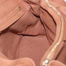 SAINT LAURENT Muse Toe Hand Bag Leather Brown Gold Auth 183850V-23