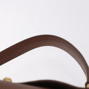 SAINT LAURENT Muse Toe Hand Bag Leather Brown Gold Auth 183850V-8