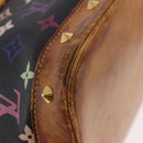 LOUIS VUITTON Monogram Multicolor Alma Hand Bag Black M92646 LV Auth 183852-9