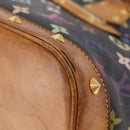 LOUIS VUITTON Monogram Multicolor Alma Hand Bag Black M92646 LV Auth 183852-15