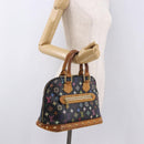 LOUIS VUITTON Monogram Multicolor Alma Hand Bag Black M92646 LV Auth 183852-28