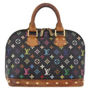 LOUIS VUITTON Monogram Multicolor Alma Hand Bag Black M92646 LV Auth 183852-2
