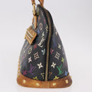 LOUIS VUITTON Monogram Multicolor Alma Hand Bag Black M92646 LV Auth 183852-3