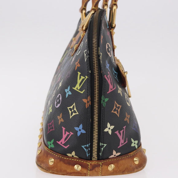 LOUIS VUITTON Monogram Multicolor Alma Hand Bag Black M92646 LV Auth 183852