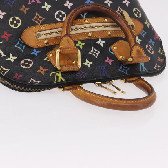 LOUIS VUITTON Monogram Multicolor Alma Hand Bag Black M92646 LV Auth 183852