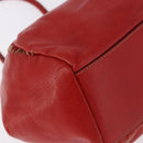 Miu Miu Handtas Leer Rood Zilver Authenticatie 183854V-16